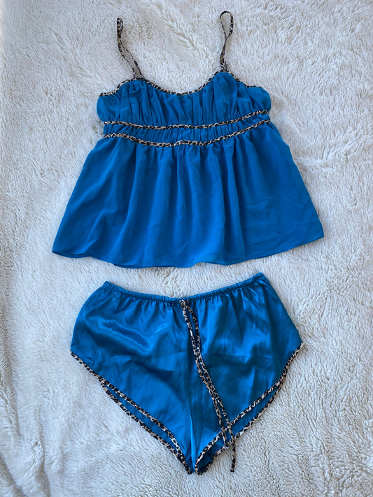 Blue Leopard PJ Set