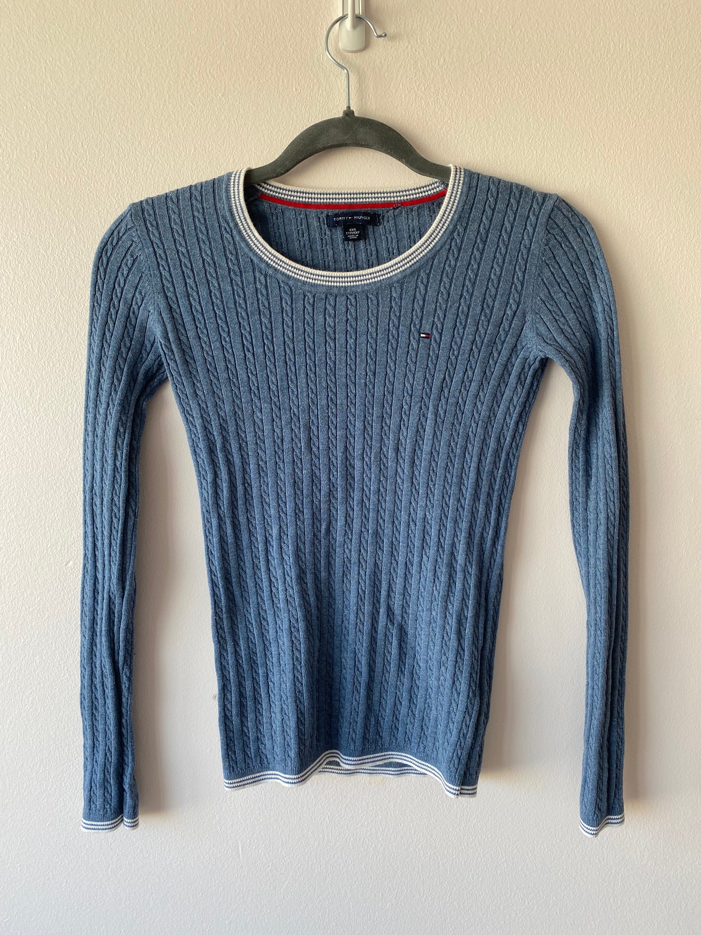 Blue Cableknit Tommy Hilfiger Sweater