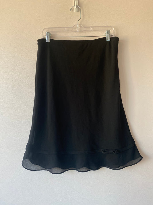 Black Bow Midi Skirt