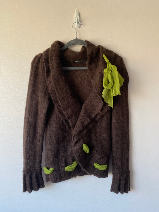 BCBG Green Bow Sweater