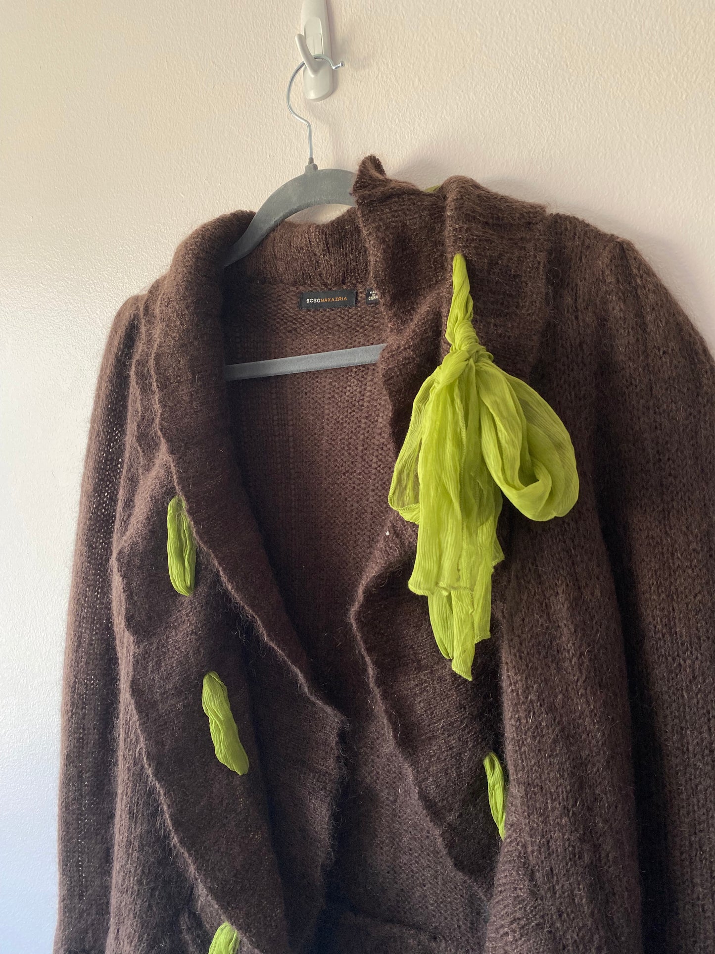 BCBG Green Bow Sweater