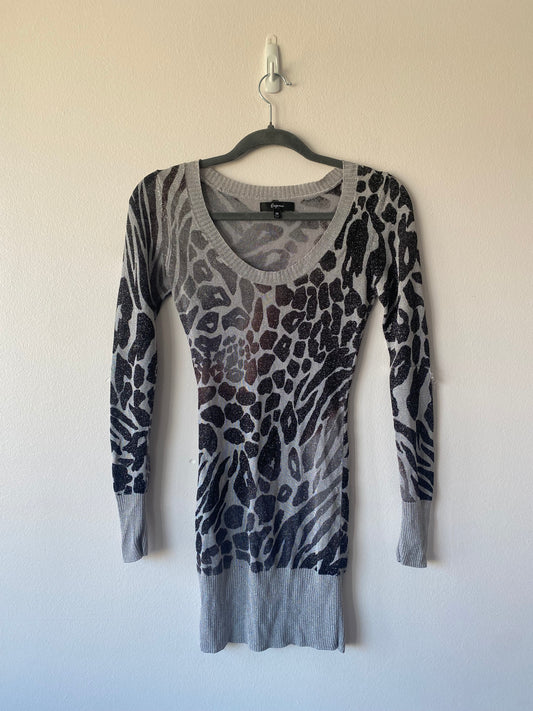 Express Animal Print Sweater