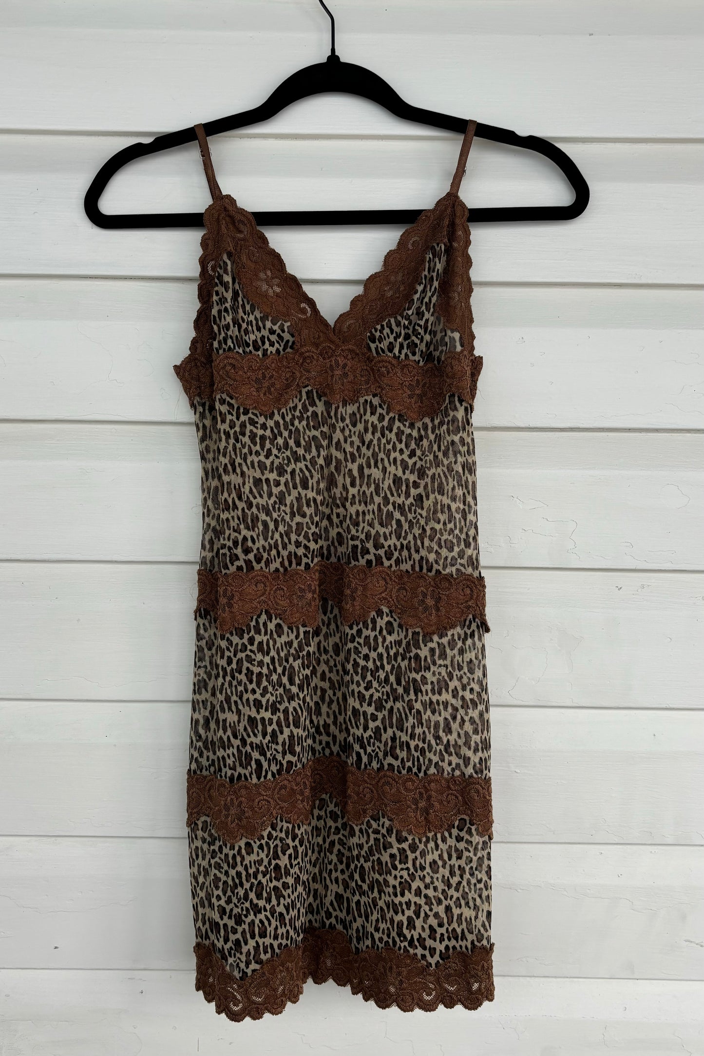 Rampage Cheetah Mesh Mini Dress