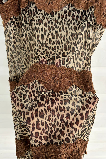 Rampage Cheetah Mesh Mini Dress