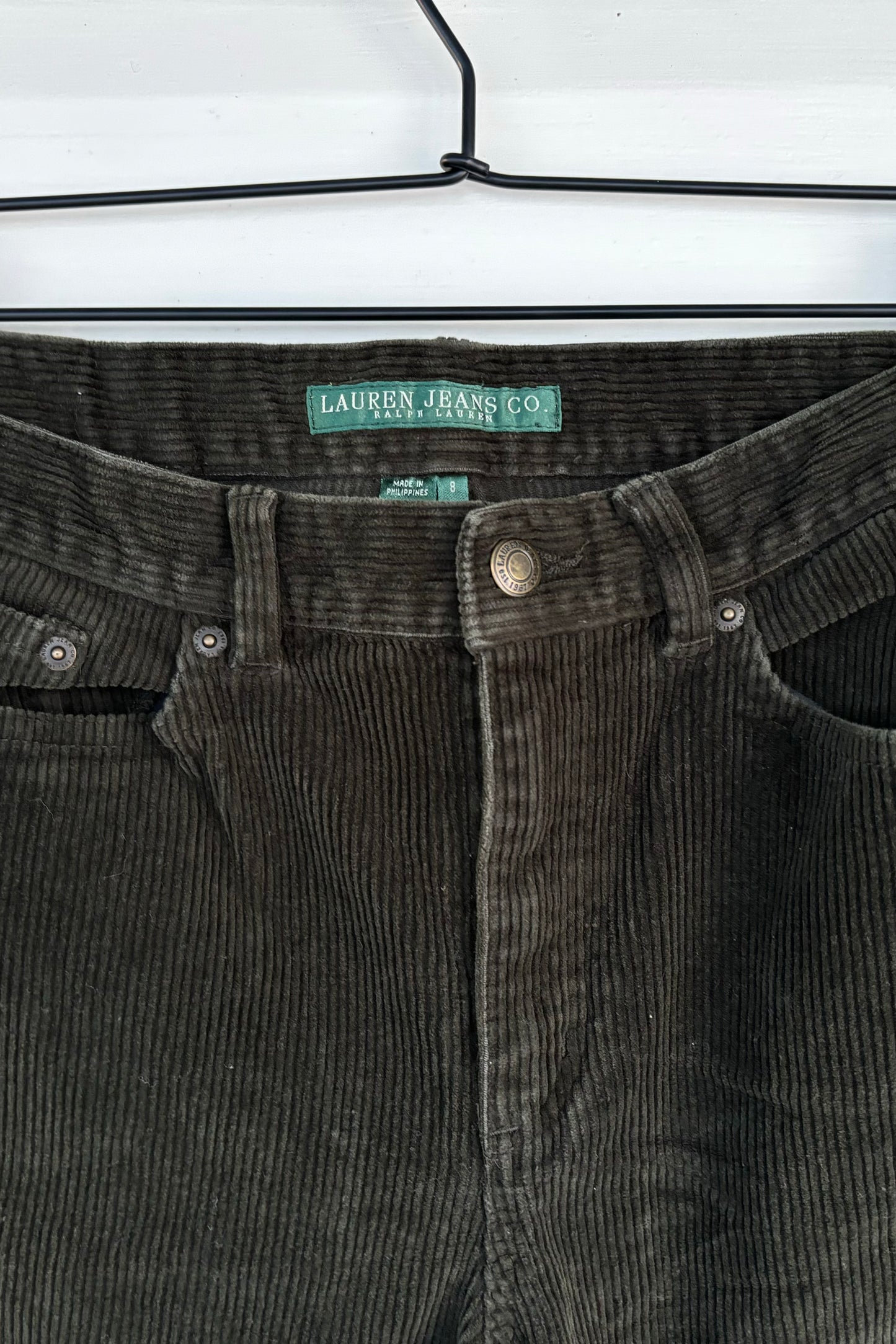 Olive Green Lauren Jeans Co. By Ralph Lauren Corduroy Pants