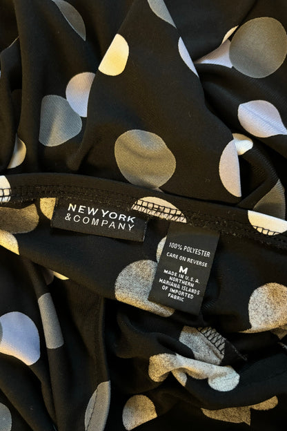 New York & Company Polkadot Midi Skirt