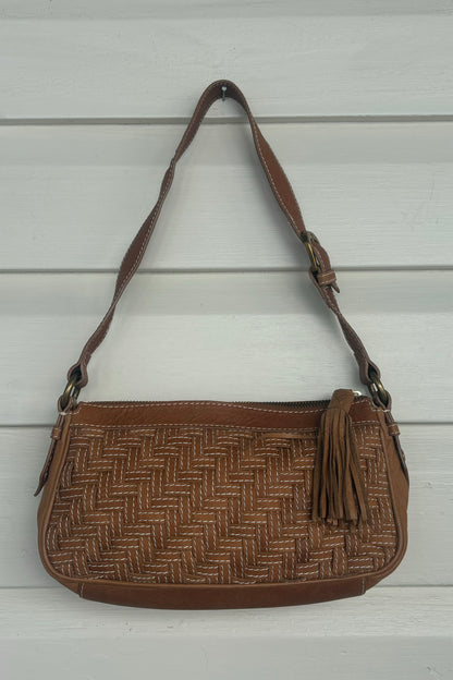 Elliott Lucca Woven Leather Shoulder Bag